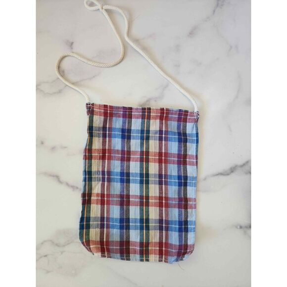 2 bags shoulder bag lightweight boho ethnic plaid checkered travel bundle purse - Picture 6 of 6